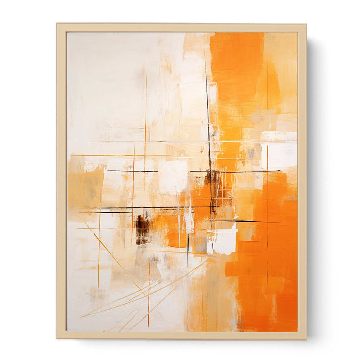 Orange Knife Abstract Art Painting