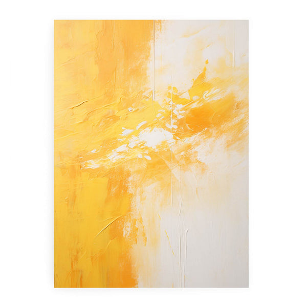 Yellow White Abstract Painting