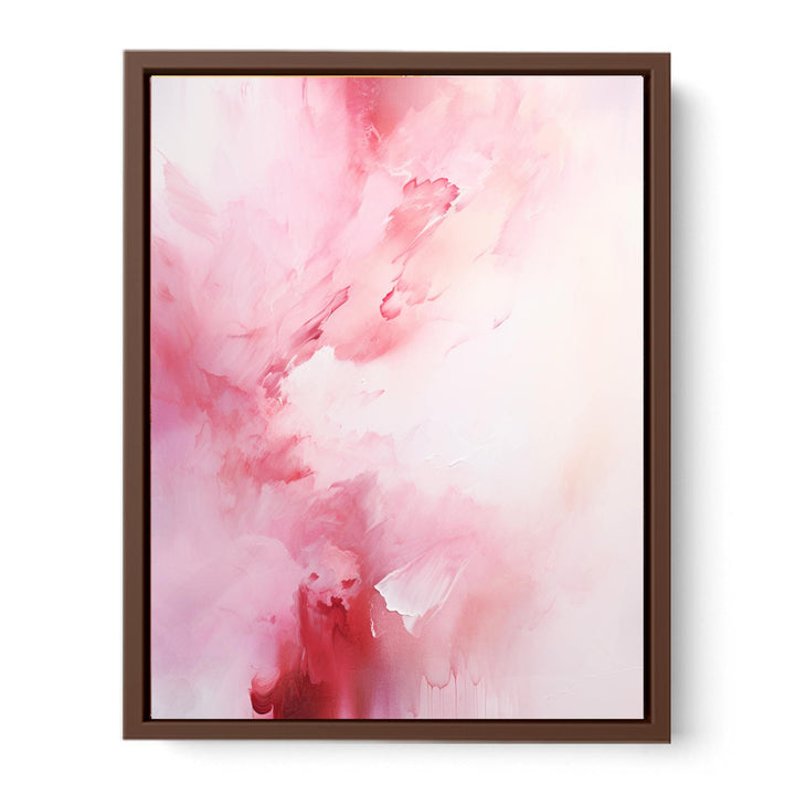 White Pink Abstract Painting