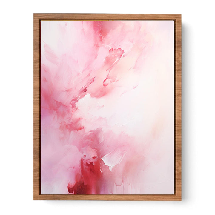 White Pink Abstract Painting