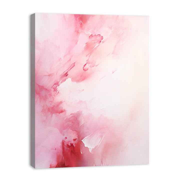 White Pink Abstract Painting