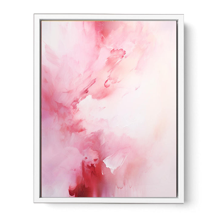 White Pink Abstract Painting