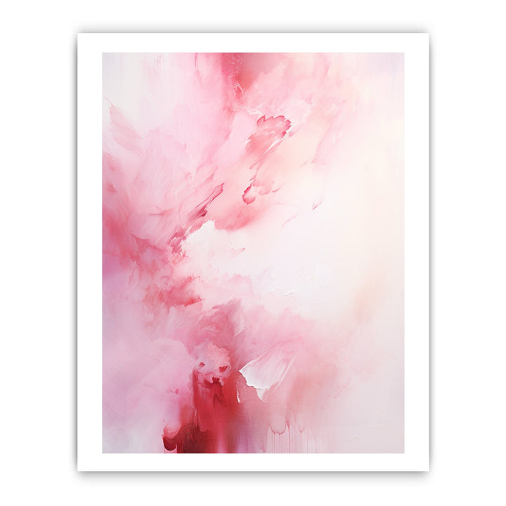 White Pink Abstract Painting