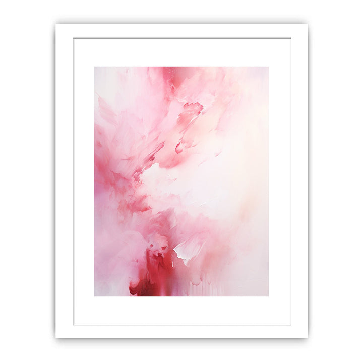 White Pink Abstract Painting