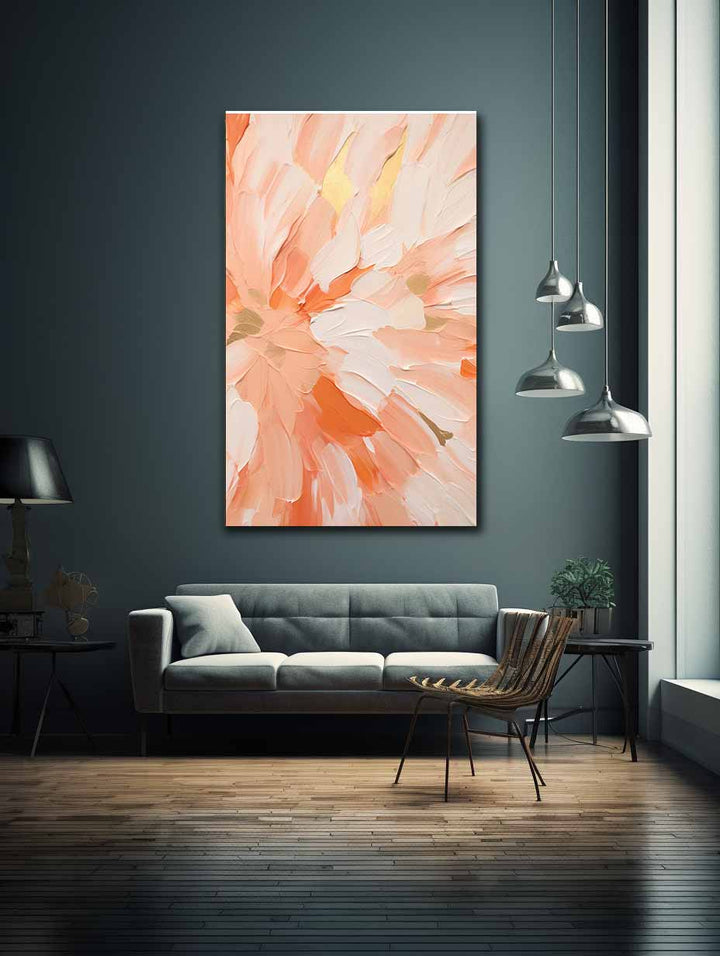 Peach Abstract Painting