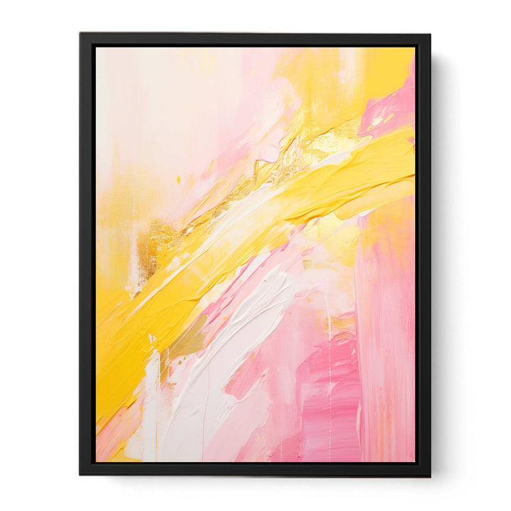 Abstract Pink And Yellow Painting