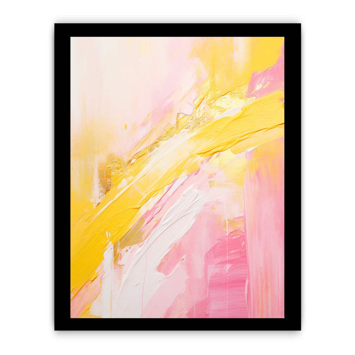 Abstract Pink And Yellow Painting