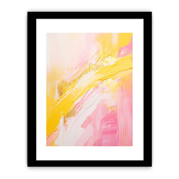 Abstract Pink And Yellow Painting