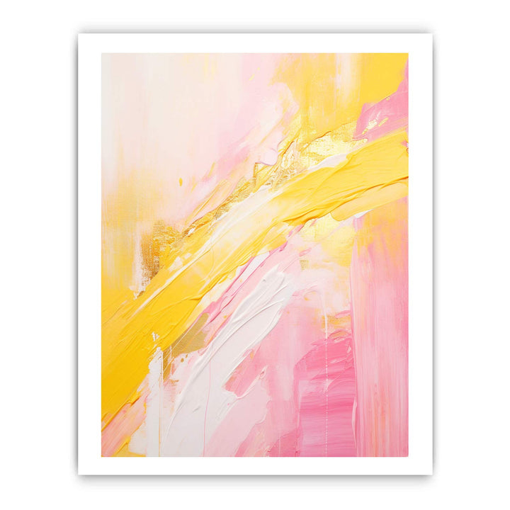 Abstract Pink And Yellow Painting