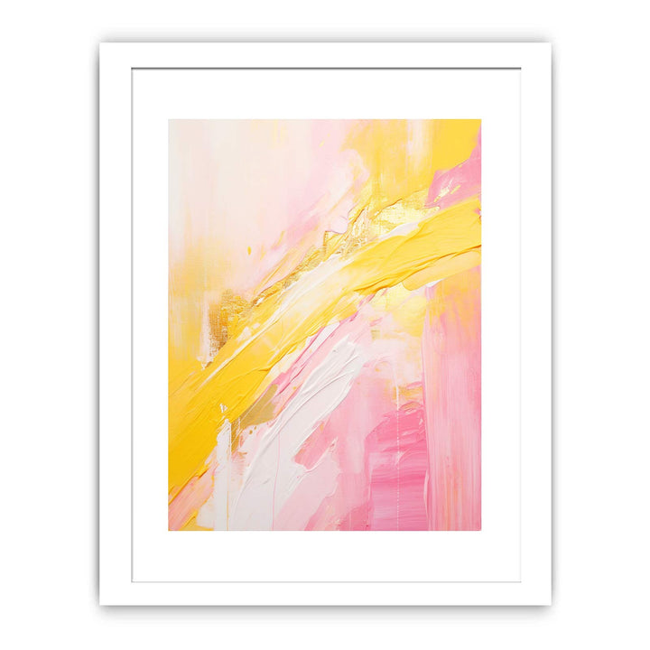 Abstract Pink And Yellow Painting