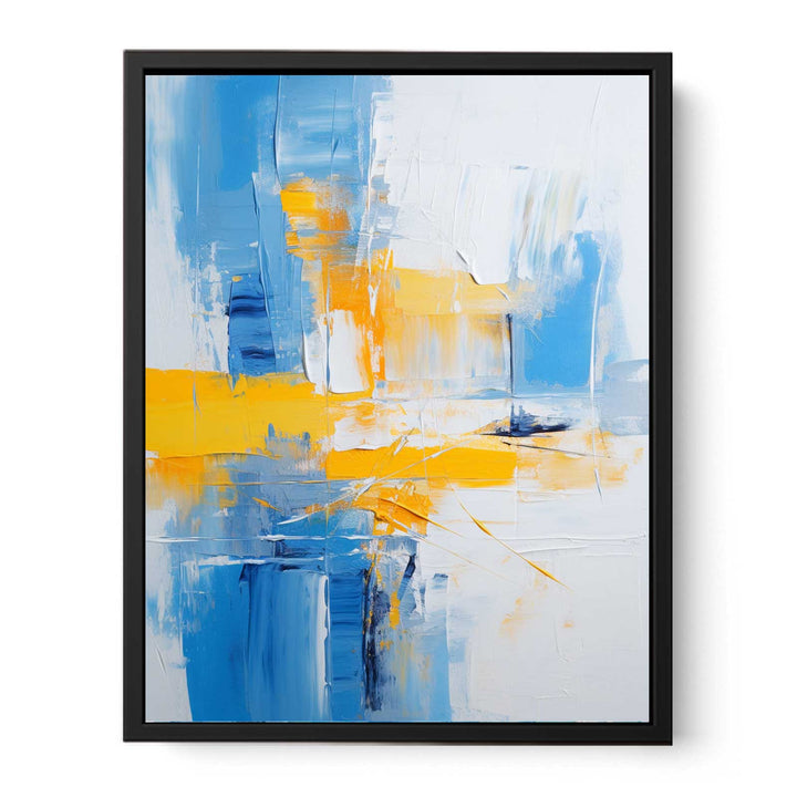 Blue Yellow Abstract Painting