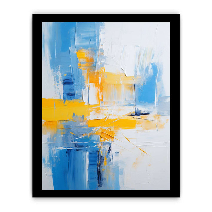 Blue Yellow Abstract Painting