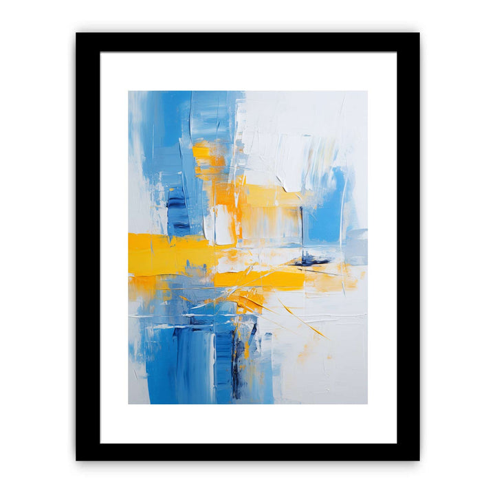 Blue Yellow Abstract Painting