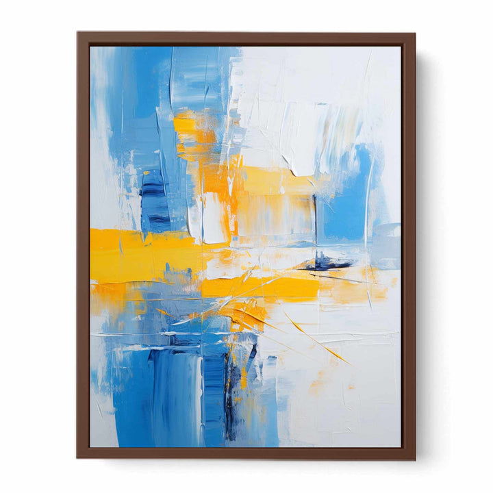 Blue Yellow Abstract Painting