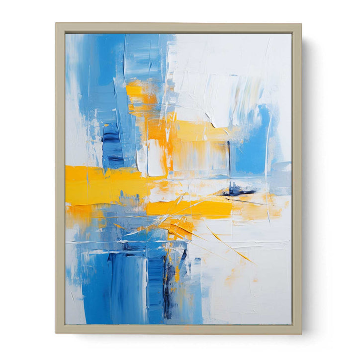 Blue Yellow Abstract Painting