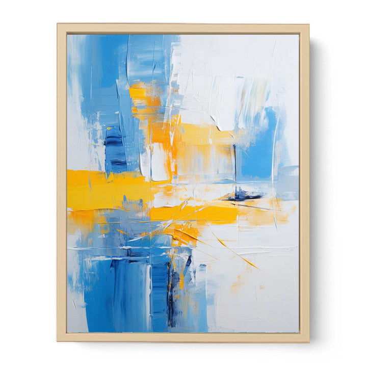 Blue Yellow Abstract Painting