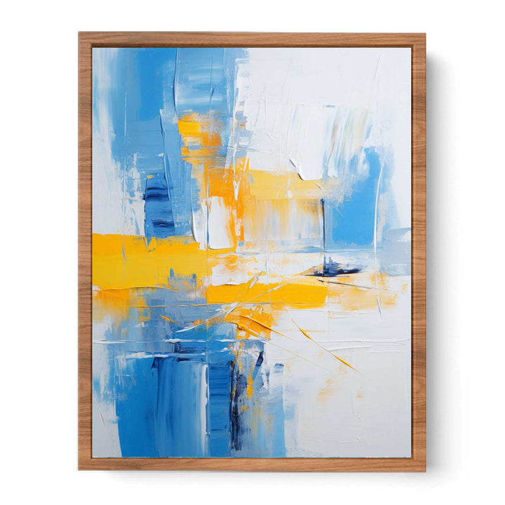 Blue Yellow Abstract Painting