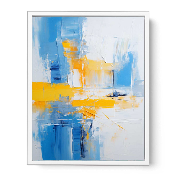 Blue Yellow Abstract Painting