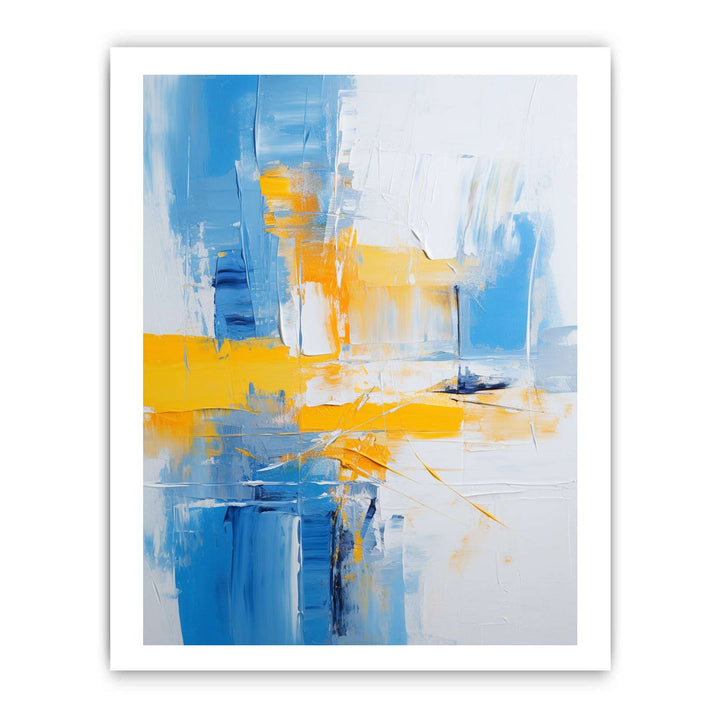 Blue Yellow Abstract Painting