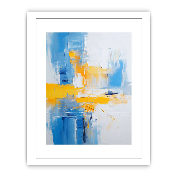 Blue Yellow Abstract Painting