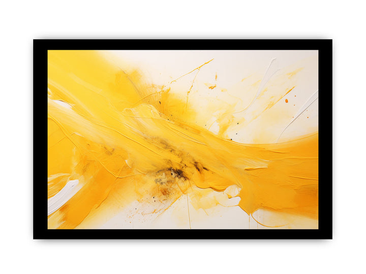 Knife Art Yellow Abstract Painting