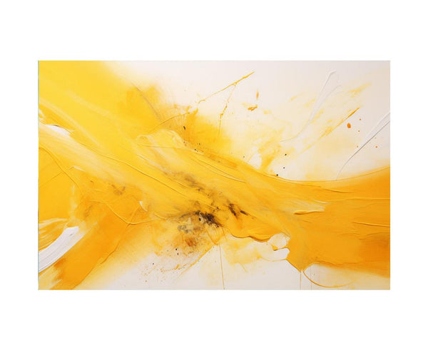 Knife Art Yellow Abstract Painting