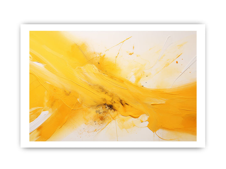 Knife Art Yellow Abstract Painting