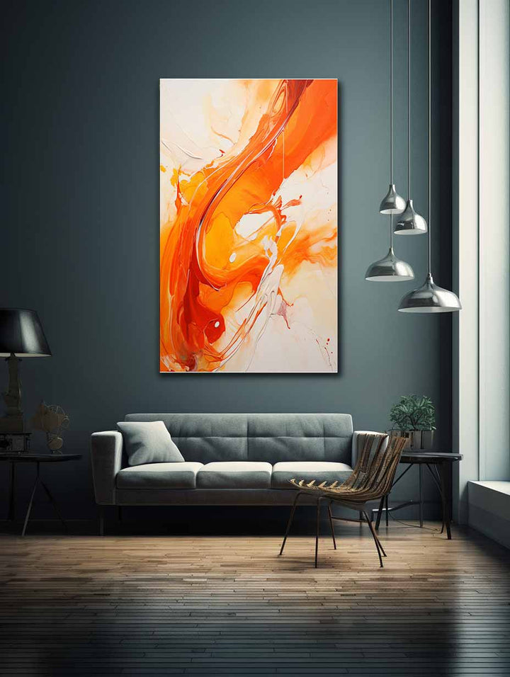 Orange Abstract Painting