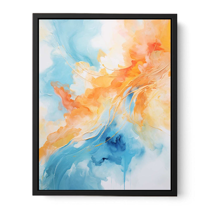 Blue Orange Abstract Painting