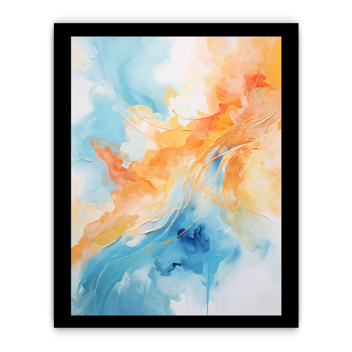 Blue Orange Abstract Painting