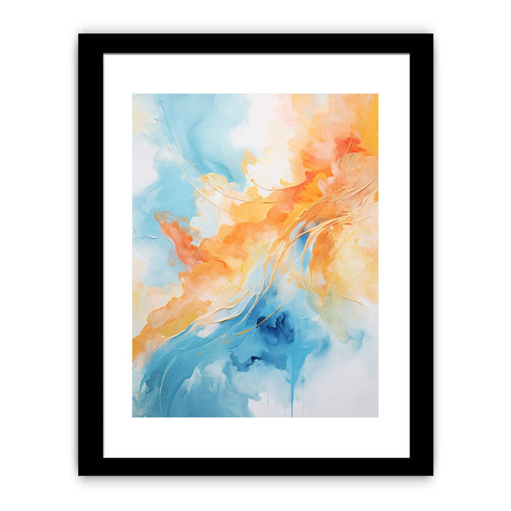 Blue Orange Abstract Painting