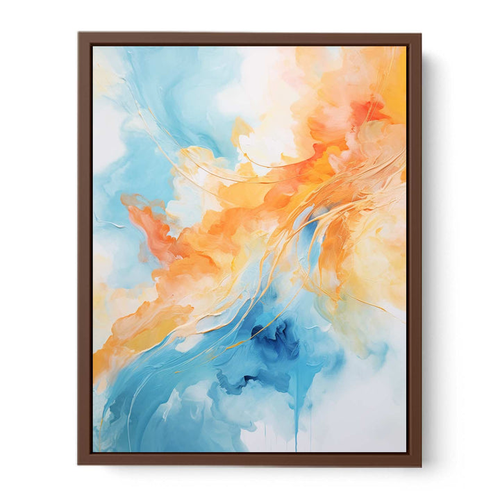 Blue Orange Abstract Painting