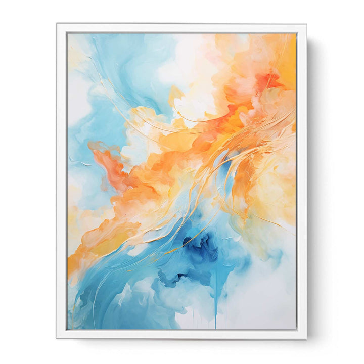 Blue Orange Abstract Painting