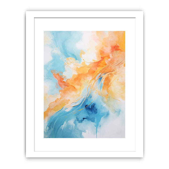 Blue Orange Abstract Painting