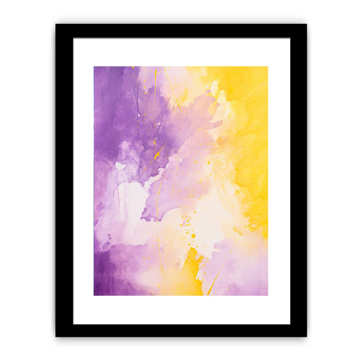 Yellow Purple Abstract Painting