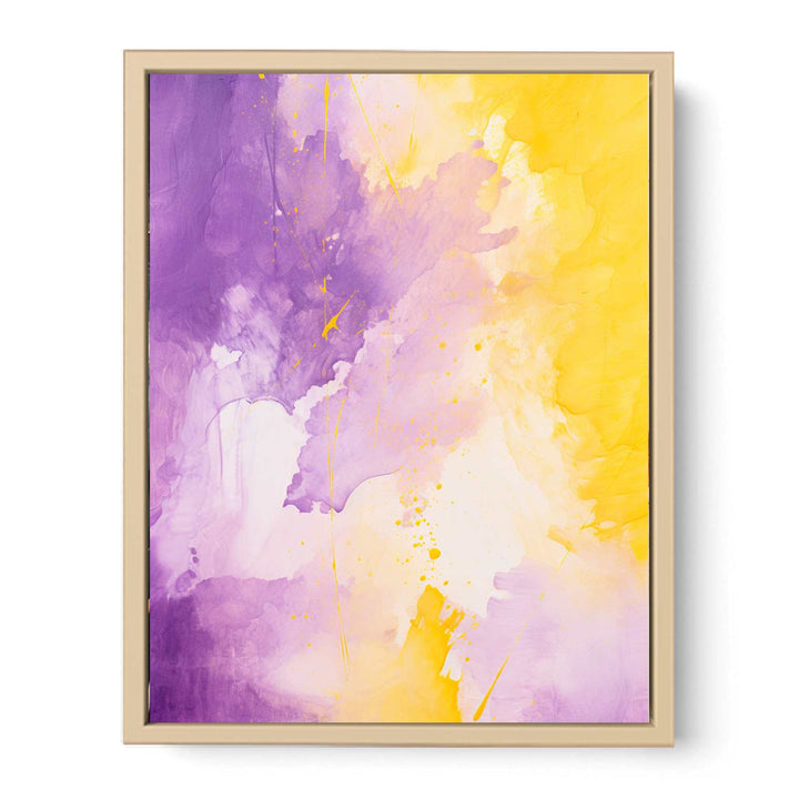 Yellow Purple Abstract Painting