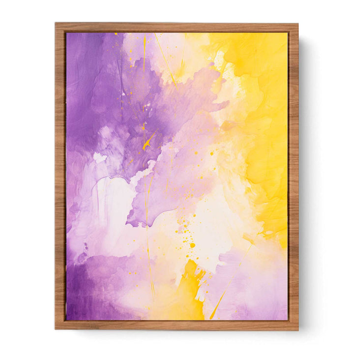 Yellow Purple Abstract Painting