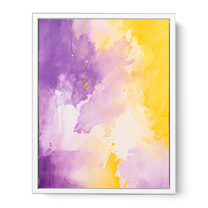 Yellow Purple Abstract Painting