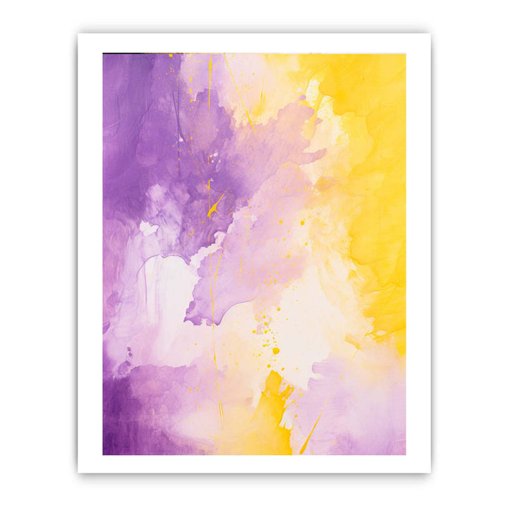 Yellow Purple Abstract Painting