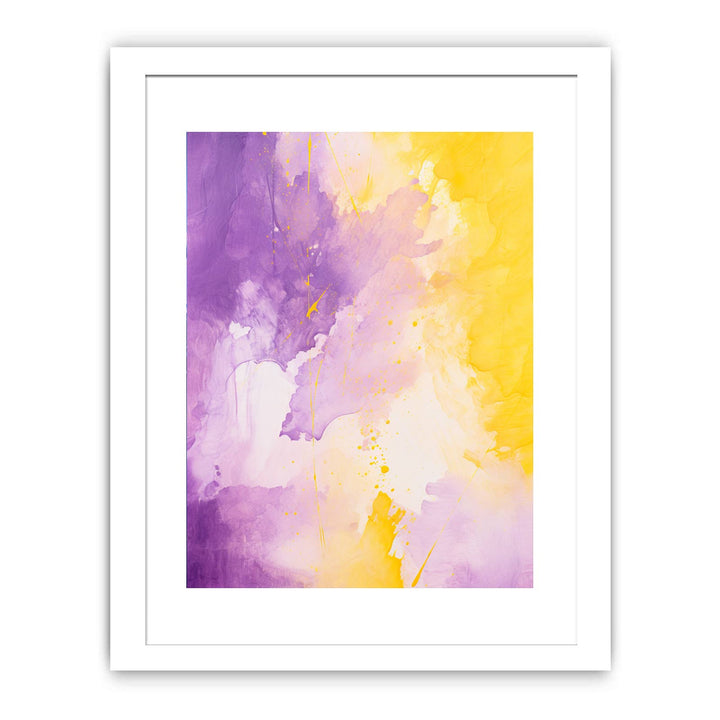 Yellow Purple Abstract Painting