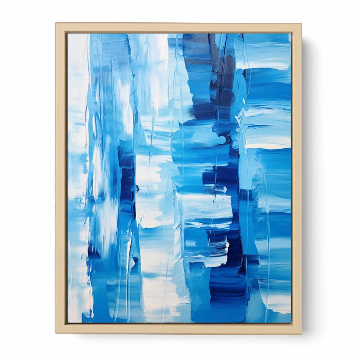 White Blue Abstract Painting