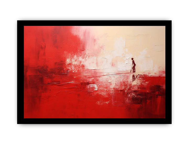 Knife Art Red Abstract Painting