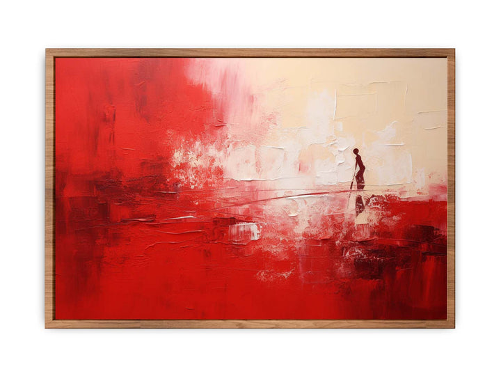 Knife Art Red Abstract Painting