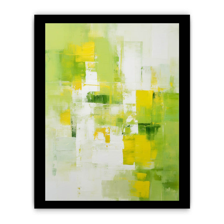 Abstract Painting Green Yellow