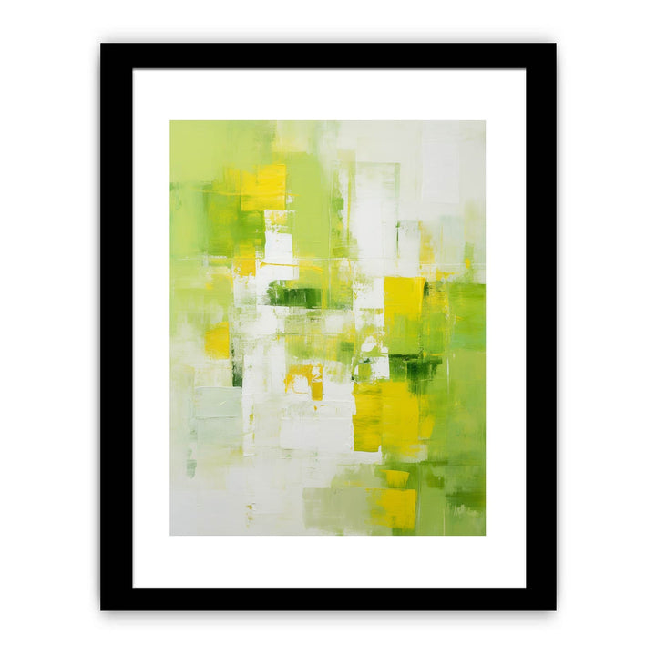 Abstract Painting Green Yellow