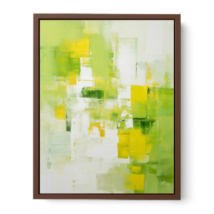 Abstract Painting Green Yellow