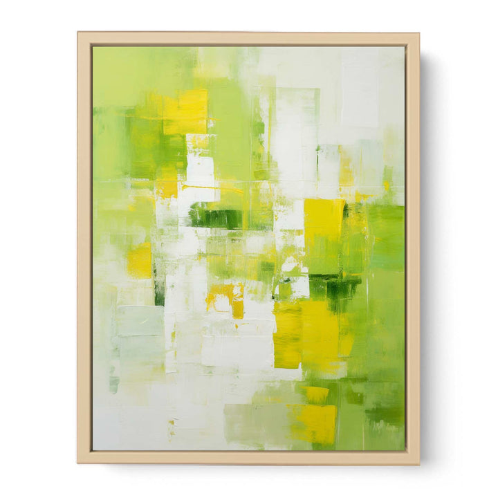 Abstract Painting Green Yellow