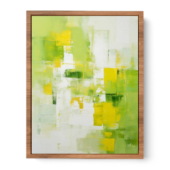 Abstract Painting Green Yellow