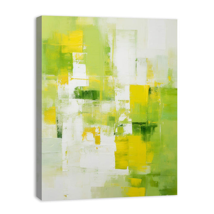 Abstract Painting Green Yellow