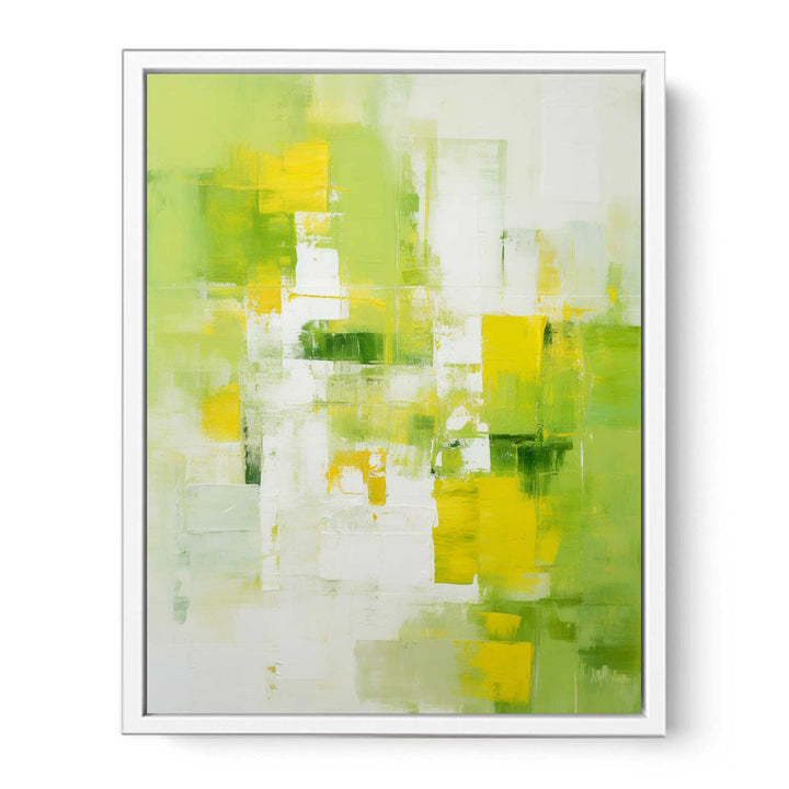 Abstract Painting Green Yellow